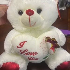 White-red Teddy Bear